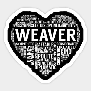 Weaver Heart Sticker